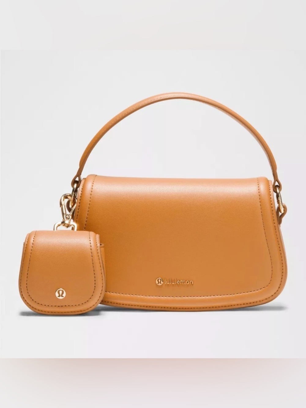Lululemon Cactus Leather Mini Bag – Chestnut Brown/Gold